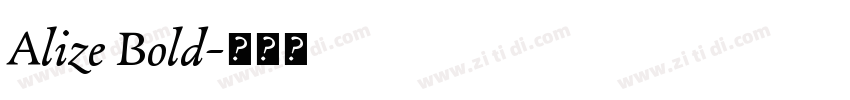 Alize Bold字体转换